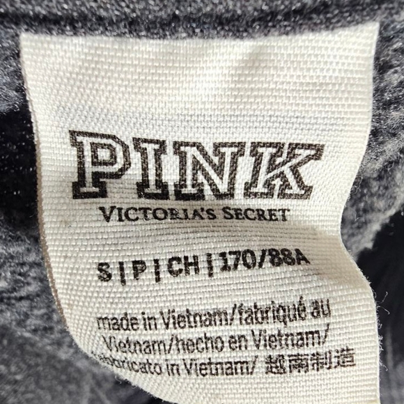 PINK Victoria's Secrect Gray Quarter-Zip Sweatshirt With Reverse Fleece size XS - Picture 4 of 4